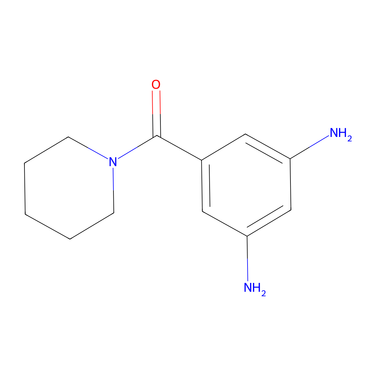 (3,5-Diaminophenyl)(piperidin-1-yl)methanone molecular structure, CAS 314047-34-2