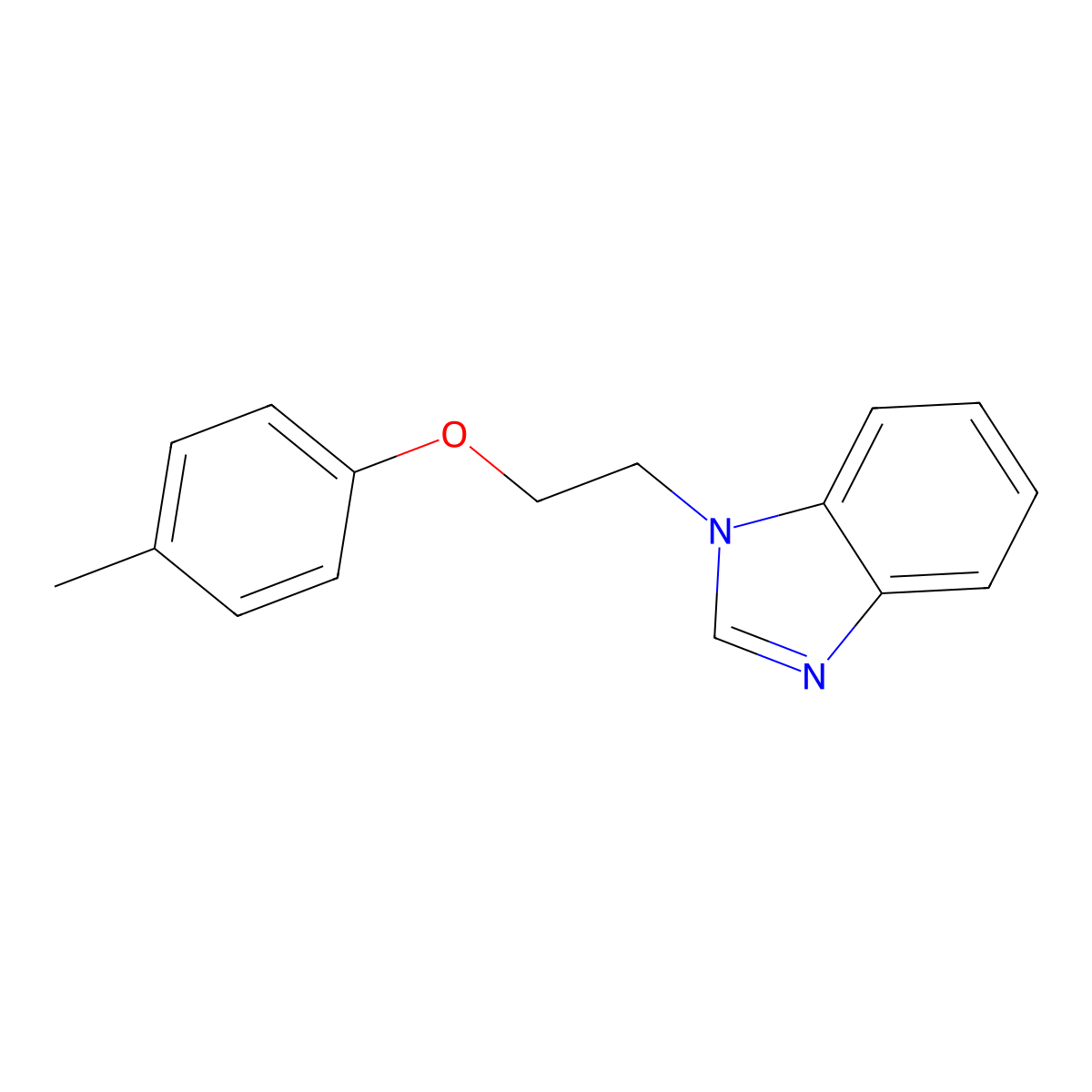 1-[2-(4-methylphenoxy)ethyl]-1H-benzimidazole molecular structure, CAS 314047-67-1