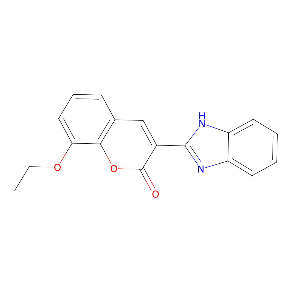 3-(1H-benzimidazol-2-yl)-8-ethoxy-2H-chromen-2-one molecular structure, CAS 314048-15-2