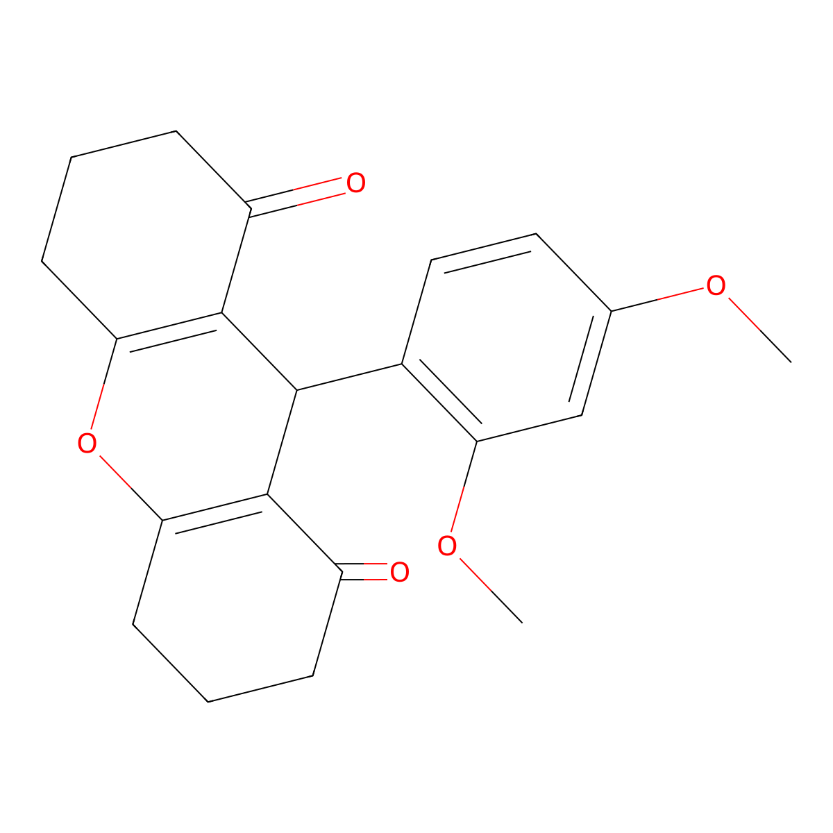 9-(2,4-dimethoxyphenyl)-3,4,5,6,7,9-hexahydro-2H-xanthene-1,8-dione molecular structure, CAS 314048-47-0