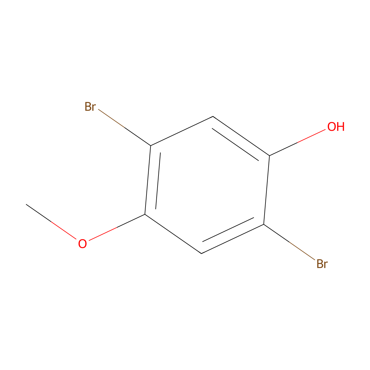 2,5-Dibromo-4-methoxyphenol molecular structure, CAS 31405-34-2