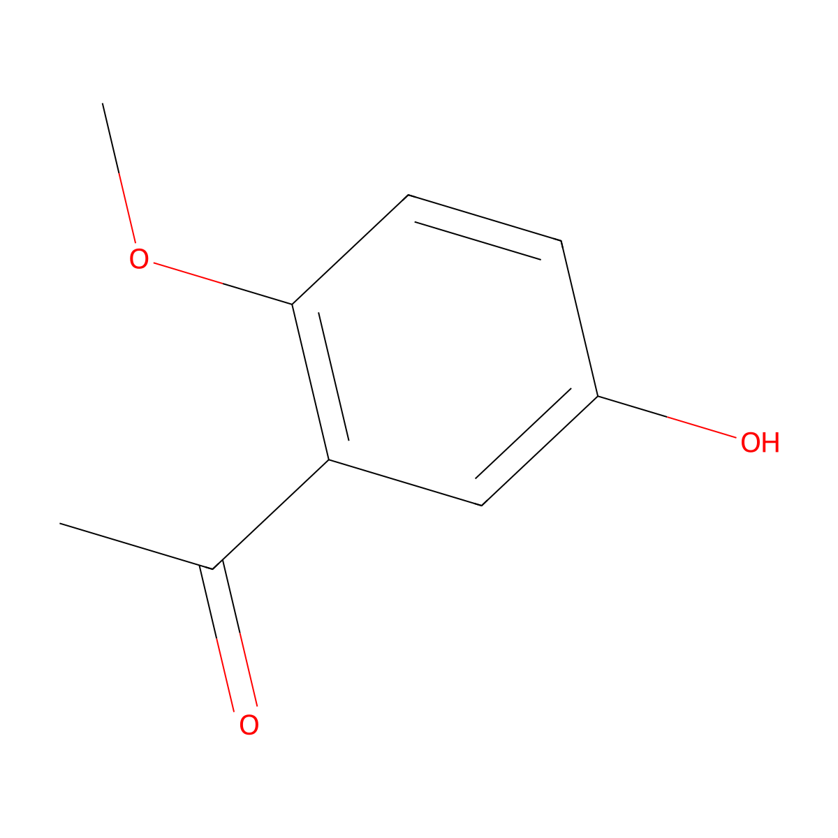 1-(5-Hydroxy-2-methoxyphenyl)ethan-1-one molecular structure, CAS 31405-60-4