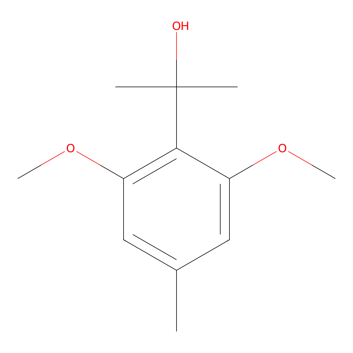 2-(2,6-Dimethoxy-4-methylphenyl)propan-2-ol molecular structure, CAS 31405-71-7