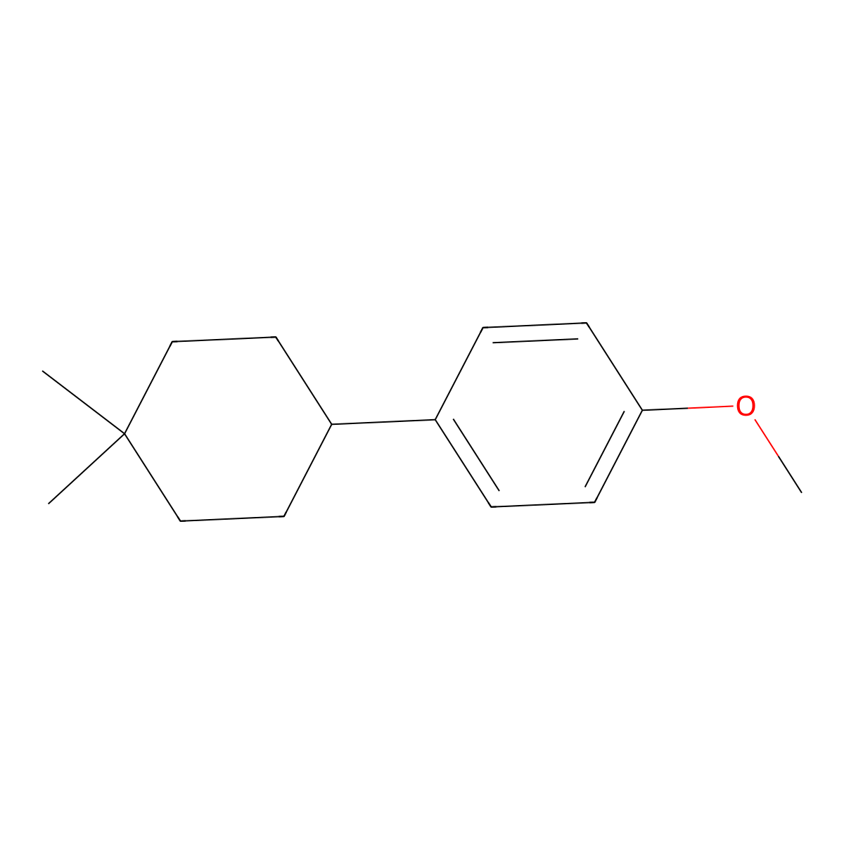 1-(4,4-Dimethylcyclohexyl)-4-methoxybenzene molecular structure, CAS 314051-09-7