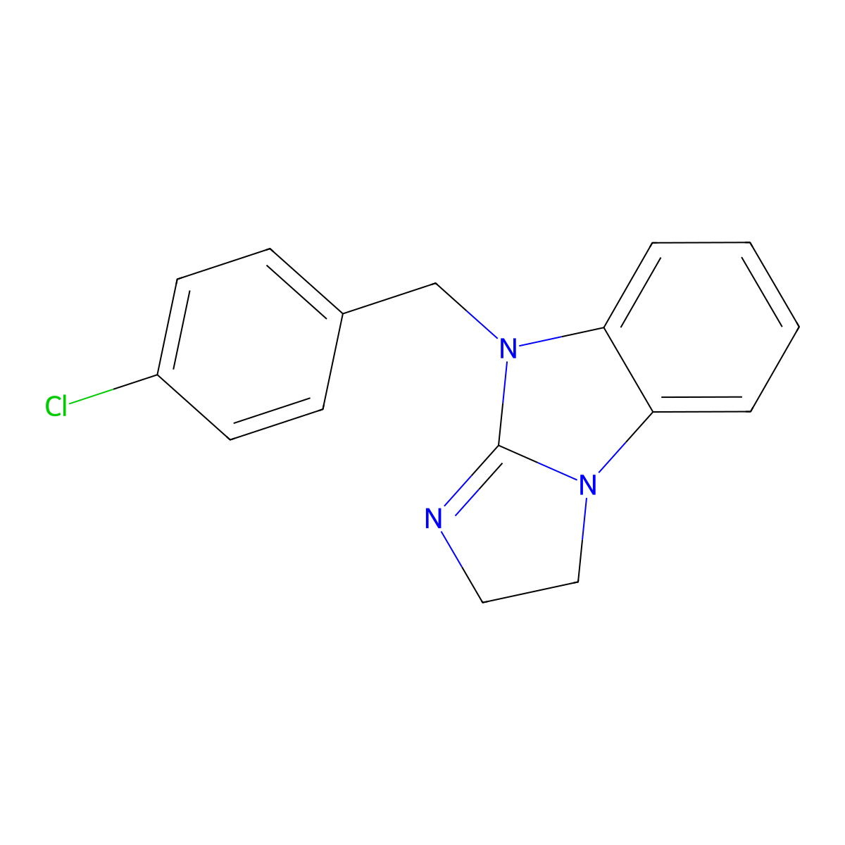 9-(4-chlorobenzyl)-2,9-dihydro-3H-imidazo[1,2-a]benzimidazole molecular structure, CAS 314051-79-1