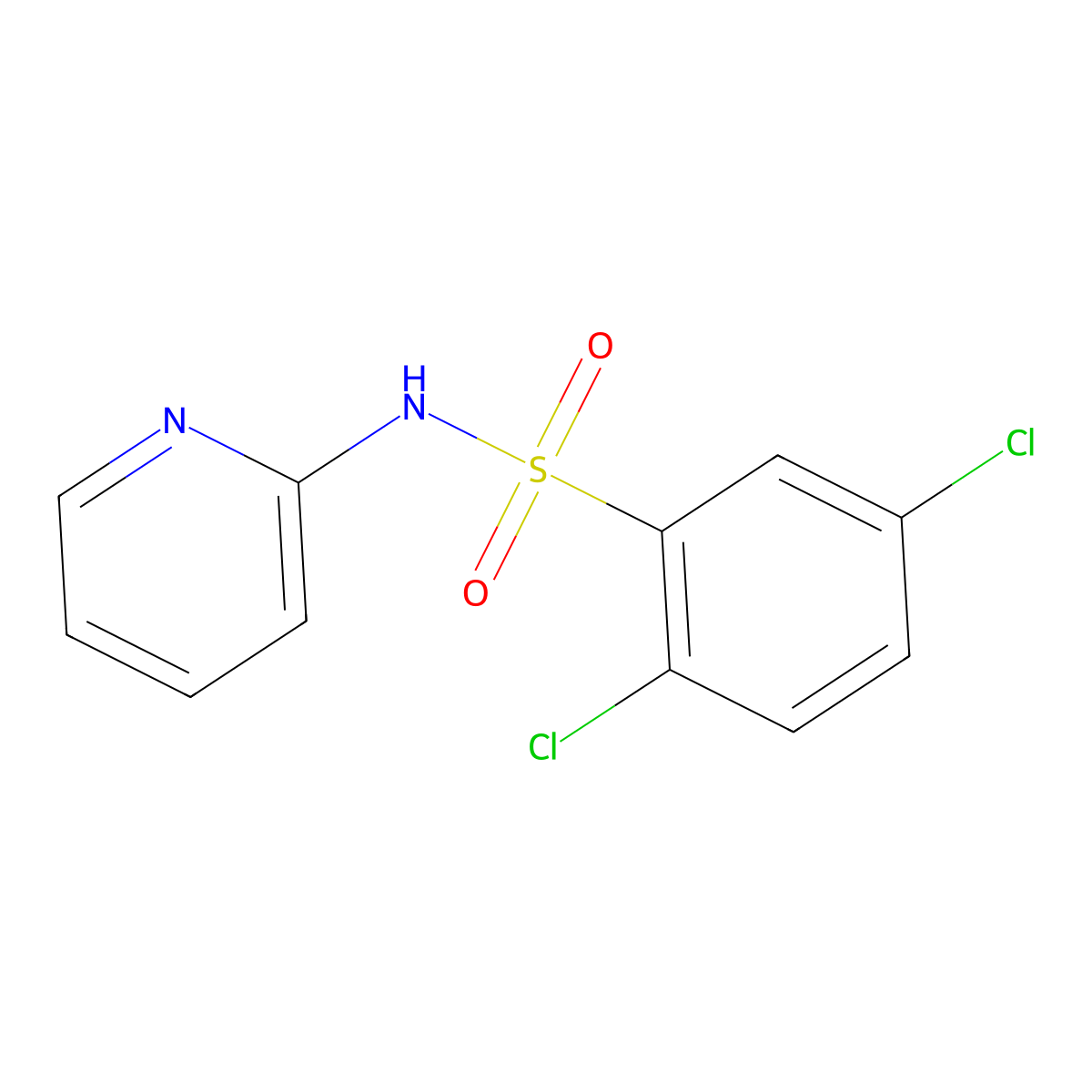 ((2,5-Dichlorophenyl)sulfonyl)-2-pyridylamine molecular structure, CAS 314051-88-2
