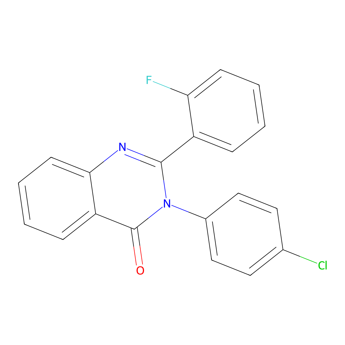 3-(4-Chlorophenyl)-2-(2-fluorophenyl)quinazolin-4-one molecular structure, CAS 314052-01-2