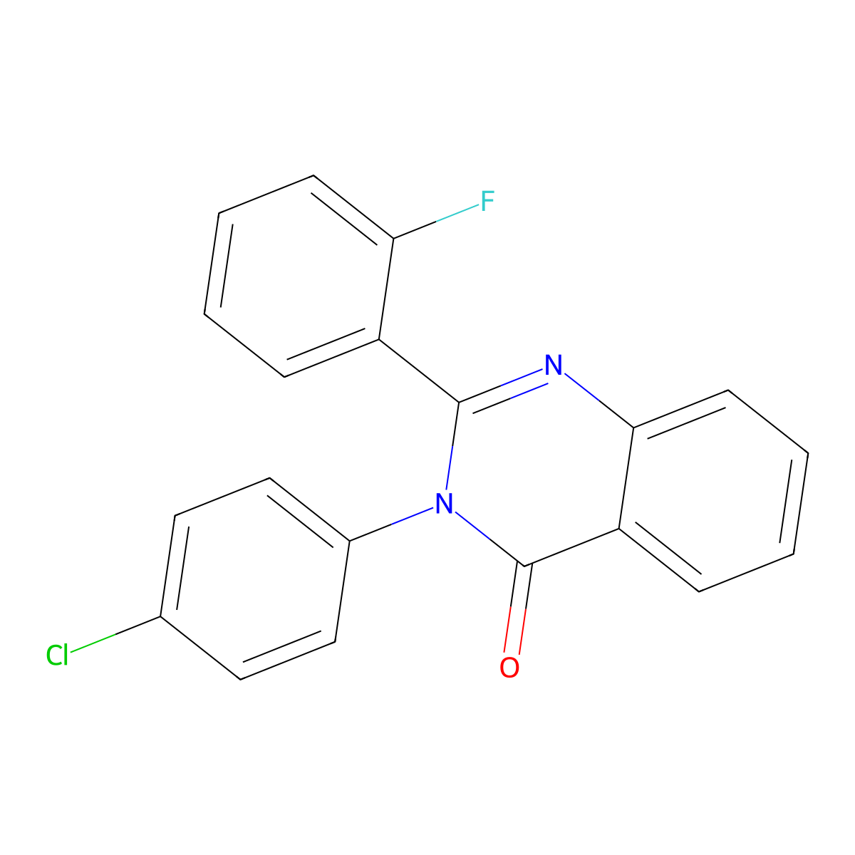 3-(4-Chlorophenyl)-2-(2-fluorophenyl)quinazolin-4-one molecular structure, CAS 314052-01-2