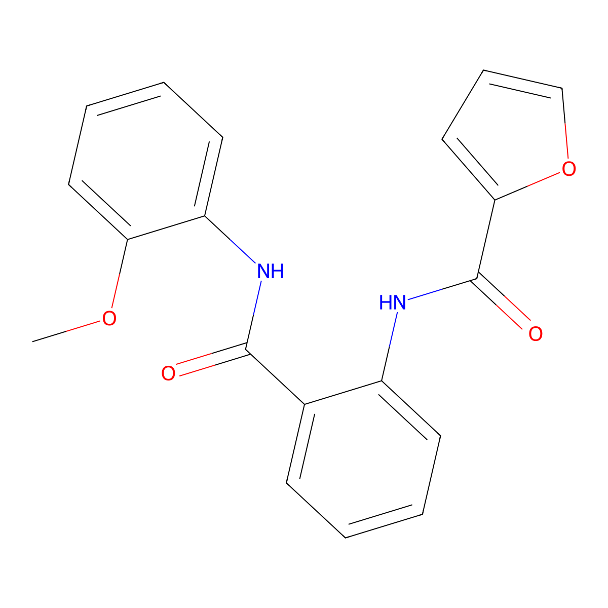 N-[2-[(2-methoxyphenyl)carbamoyl]phenyl]furan-2-carboxamide molecular structure, CAS 314052-08-9