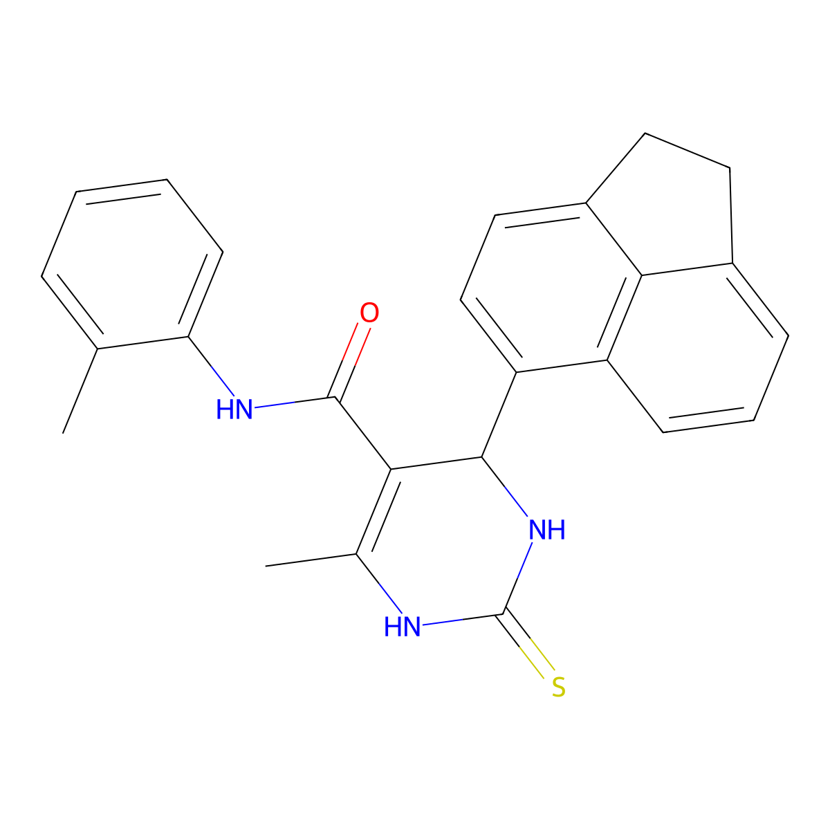 4-(1,2-dihydroacenaphthylen-5-yl)-6-methyl-N-(2-methylphenyl)-2-sulfanylidene-3,4-dihydro-1H-pyrimidine-5-carboxamide molecular structure, CAS 314052-36-3