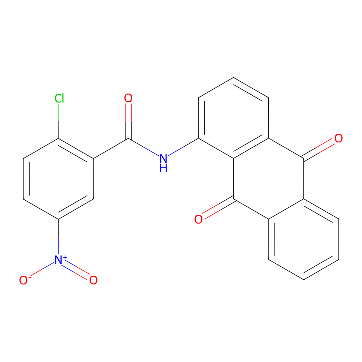 2-chloro-N-(9,10-dioxo-9,10-dihydroanthracen-1-yl)-5-nitrobenzamide molecular structure, CAS 314053-39-9