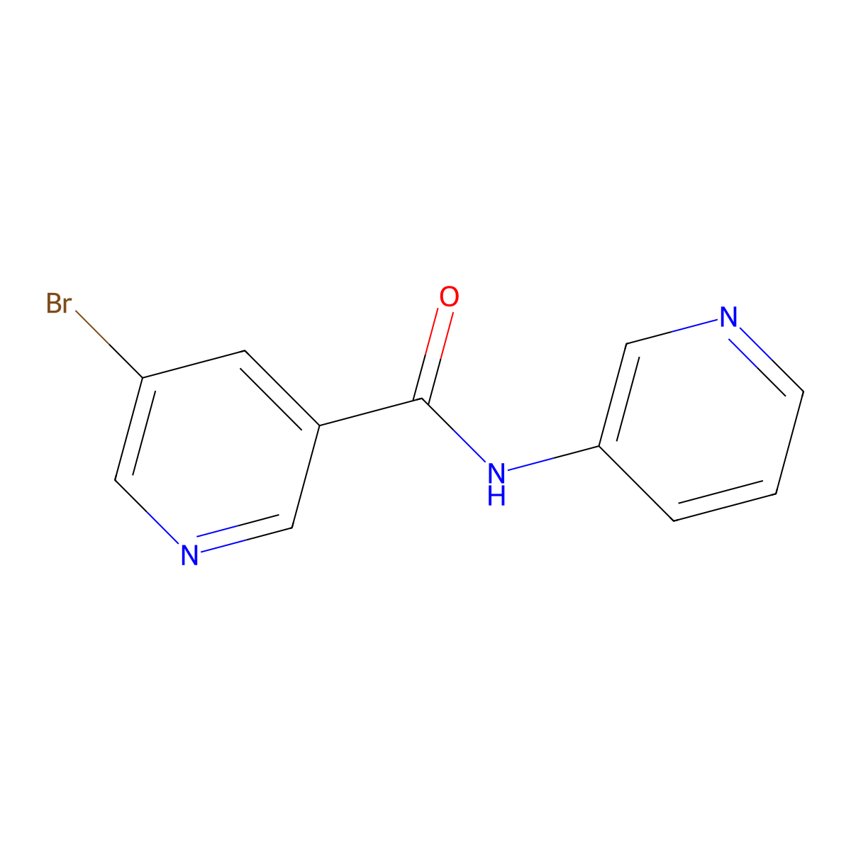 5-bromo-N-(pyridin-3-yl)nicotinamide molecular structure, CAS 314053-46-8
