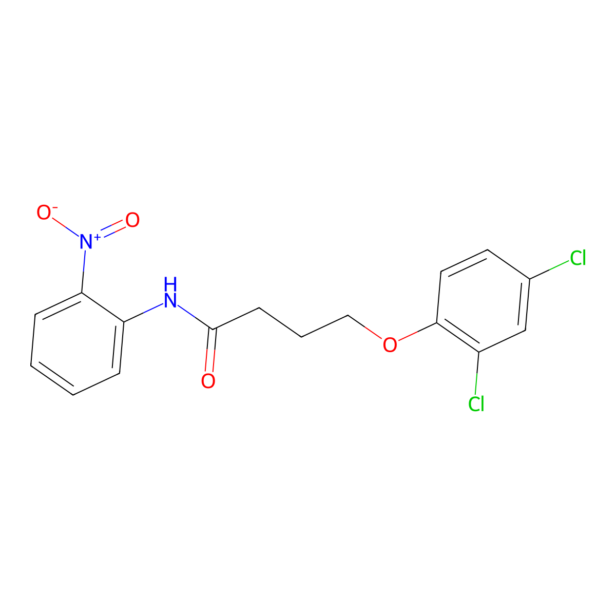 4-(2,4-dichlorophenoxy)-N-(2-nitrophenyl)butanamide molecular structure, CAS 314053-81-1