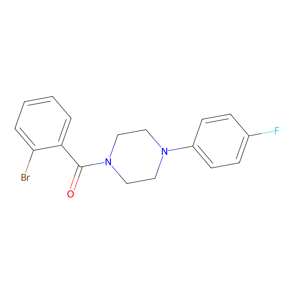 (2-Bromophenyl)(4-(4-fluorophenyl)piperazin-1-yl)methanone molecular structure, CAS 314053-93-5