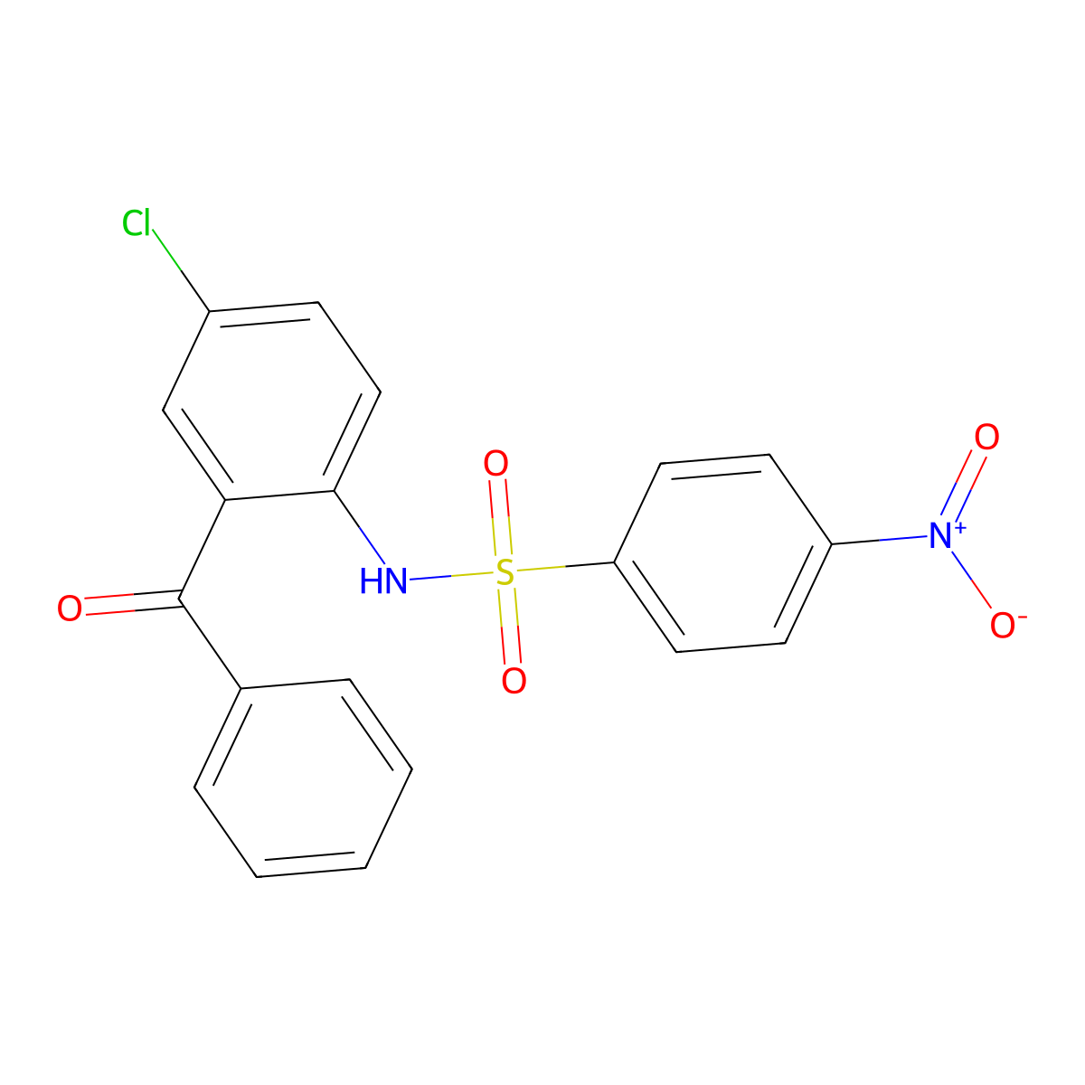 N-(2-benzoyl-4-chlorophenyl)-4-nitrobenzenesulfonamide molecular structure, CAS 314054-02-9