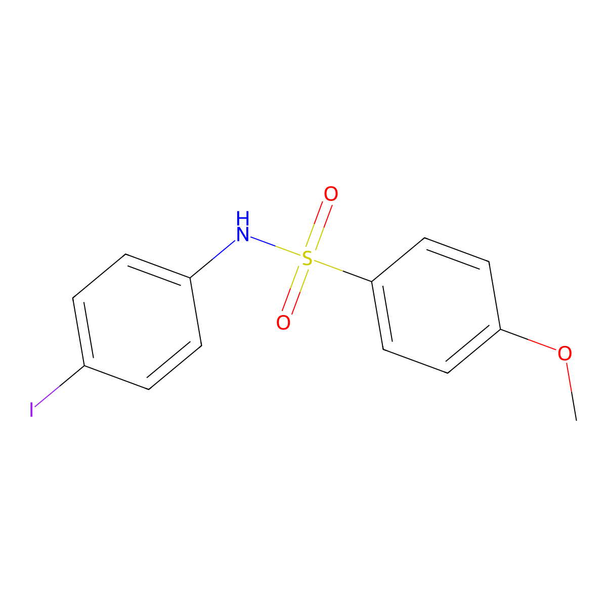N-(4-iodophenyl)-4-methoxybenzenesulfonamide molecular structure, CAS 314054-03-0