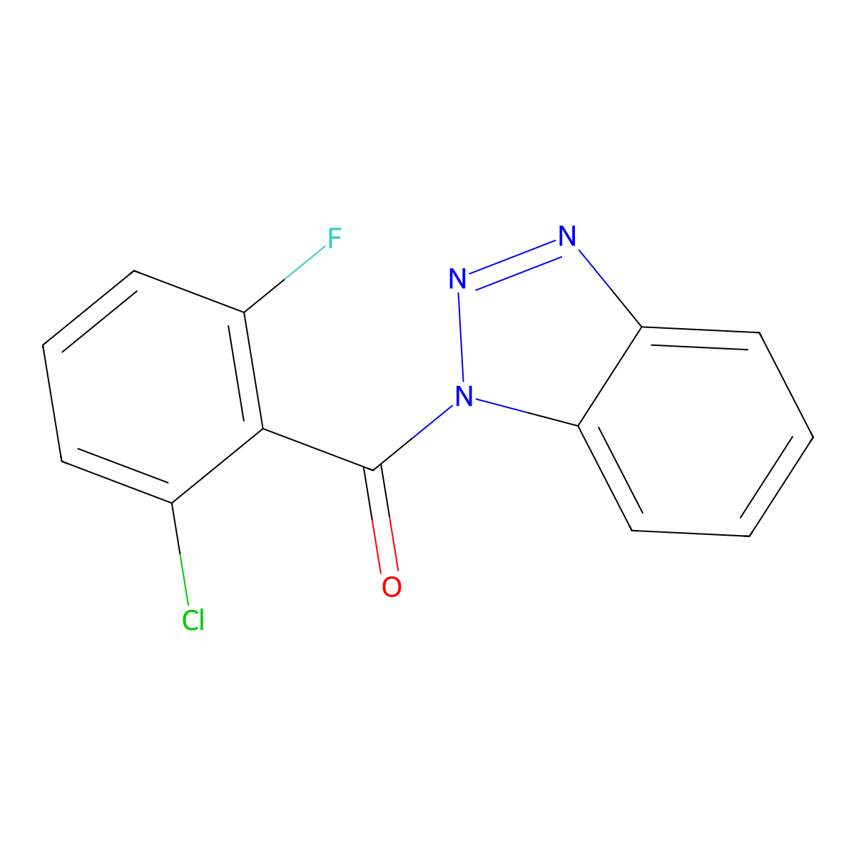 1-(2-chloro-6-fluorobenzoyl)-1H-1,2,3-benzotriazole molecular structure, CAS 314054-20-1
