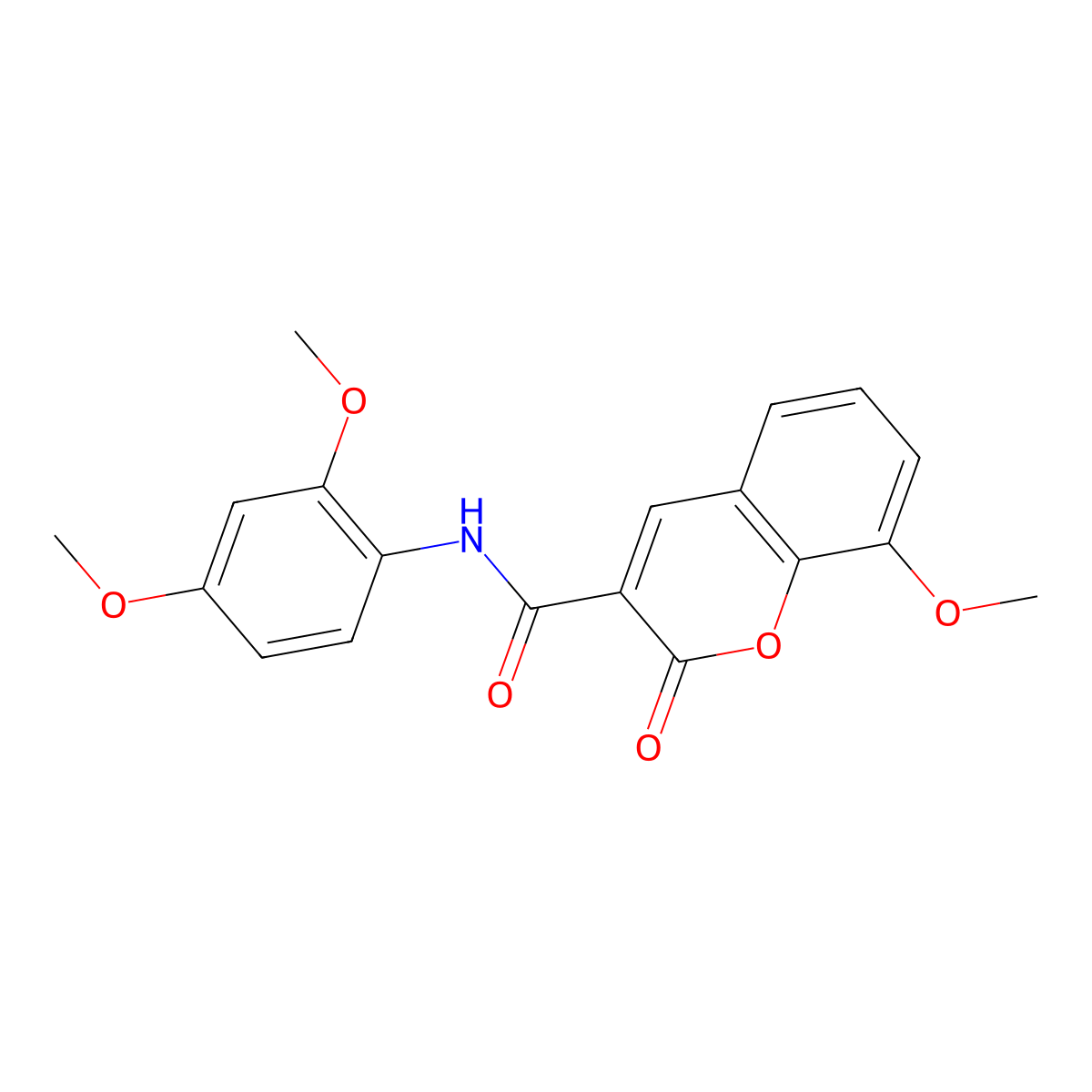 N-(2,4-dimethoxyphenyl)-8-methoxy-2-oxo-2H-chromene-3-carboxamide molecular structure, CAS 314054-55-2