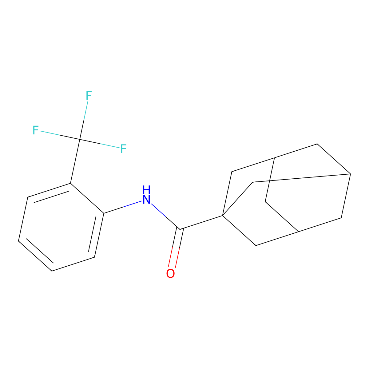 N-[2-(Trifluoromethyl)phenyl]-1-adamantanecarboxamide molecular structure, CAS 314055-04-4