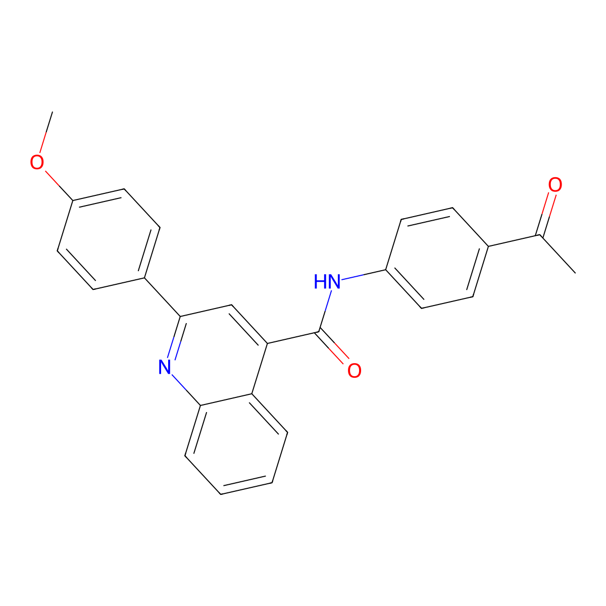 N-(4-acetylphenyl)-2-(4-methoxyphenyl)quinoline-4-carboxamide molecular structure, CAS 314055-07-7