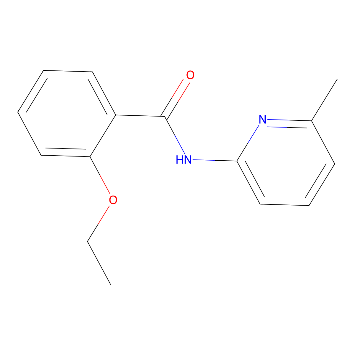 2-ethoxy-N-(6-methylpyridin-2-yl)benzamide molecular structure, CAS 314055-24-8