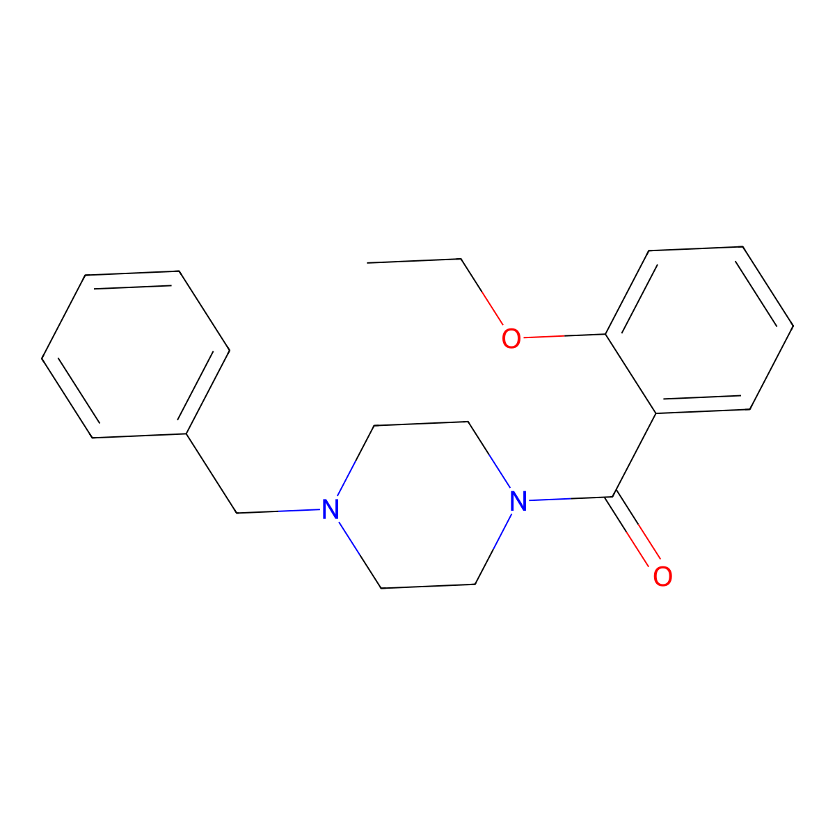 (4-Benzylpiperazin-1-yl)-(2-ethoxyphenyl)methanone molecular structure, CAS 314055-28-2