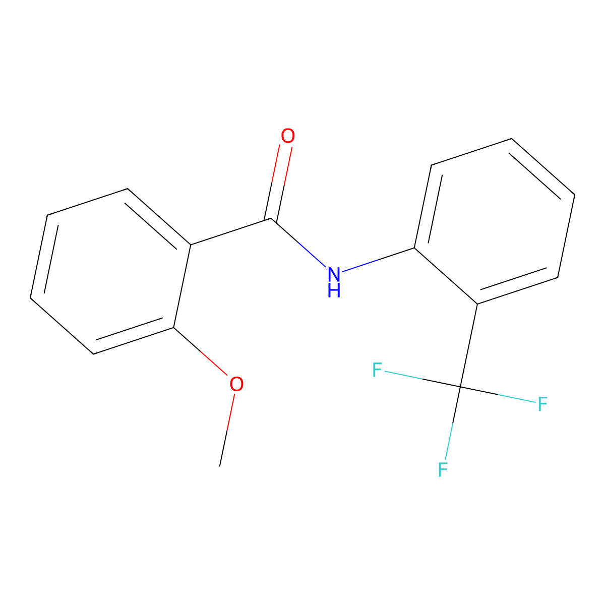2-methoxy-N-[2-(trifluoromethyl)phenyl]benzamide molecular structure, CAS 314055-35-1