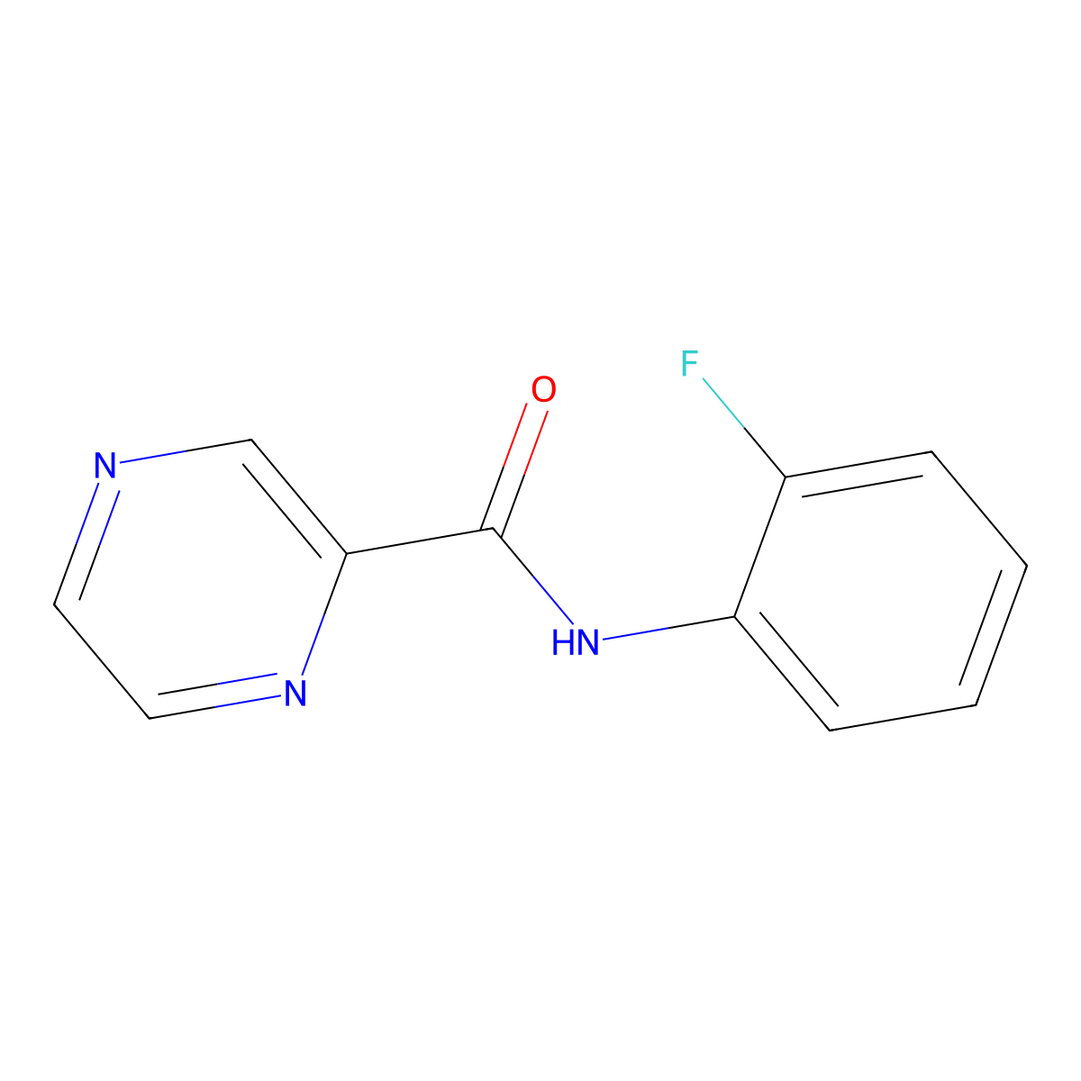 N-(2-fluorophenyl)-2-pyrazinecarboxamide molecular structure, CAS 314055-39-5