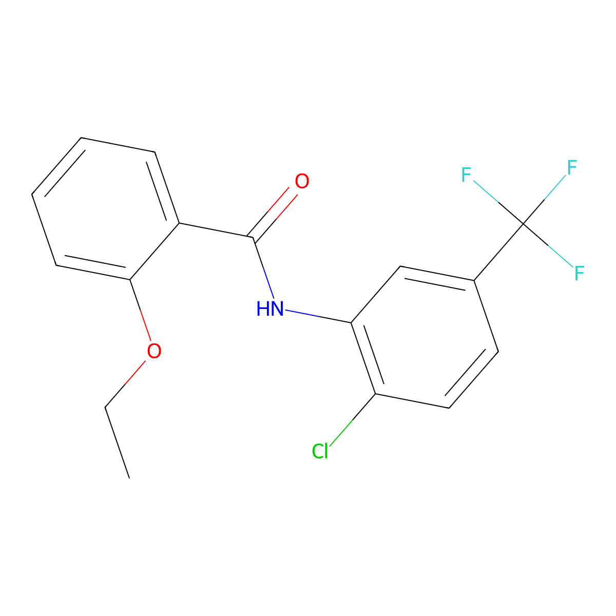 N-(2-Chloro-5-(trifluoromethyl)phenyl)-2-ethoxybenzamide molecular structure, CAS 314055-40-8