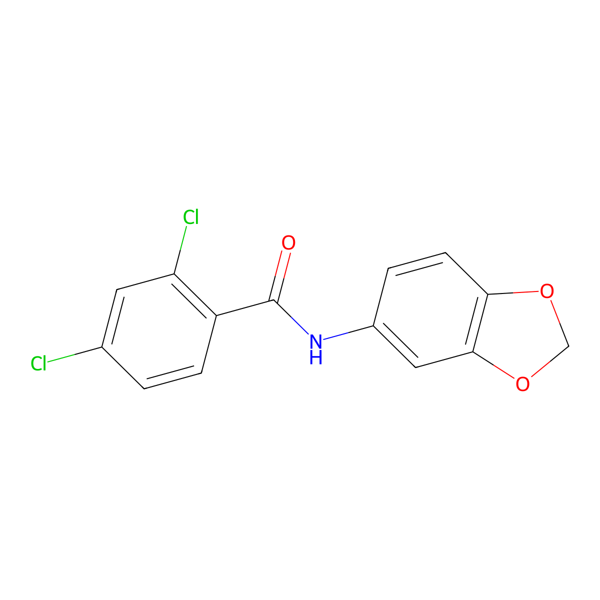 N-(1,3-benzodioxol-5-yl)-2,4-dichlorobenzamide molecular structure, CAS 314055-42-0