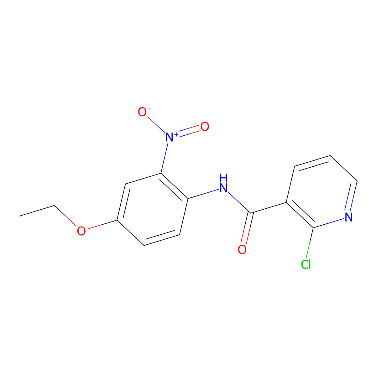 2-chloro-N-(4-ethoxy-2-nitrophenyl)pyridine-3-carboxamide molecular structure, CAS 314055-54-4