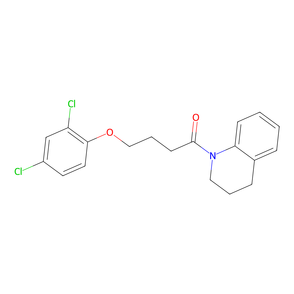 4-(2,4-dichlorophenoxy)-1-(3,4-dihydro-2H-quinolin-1-yl)butan-1-one molecular structure, CAS 314055-63-5
