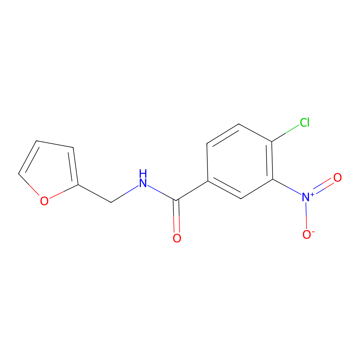4-chloro-N-(furan-2-ylmethyl)-3-nitrobenzamide molecular structure, CAS 314055-65-7