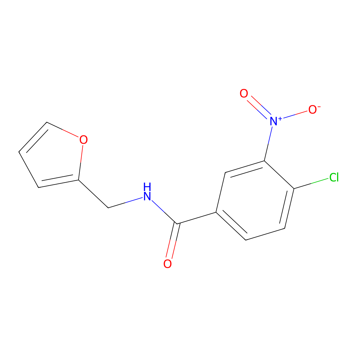 4-chloro-N-(furan-2-ylmethyl)-3-nitrobenzamide molecular structure, CAS 314055-65-7