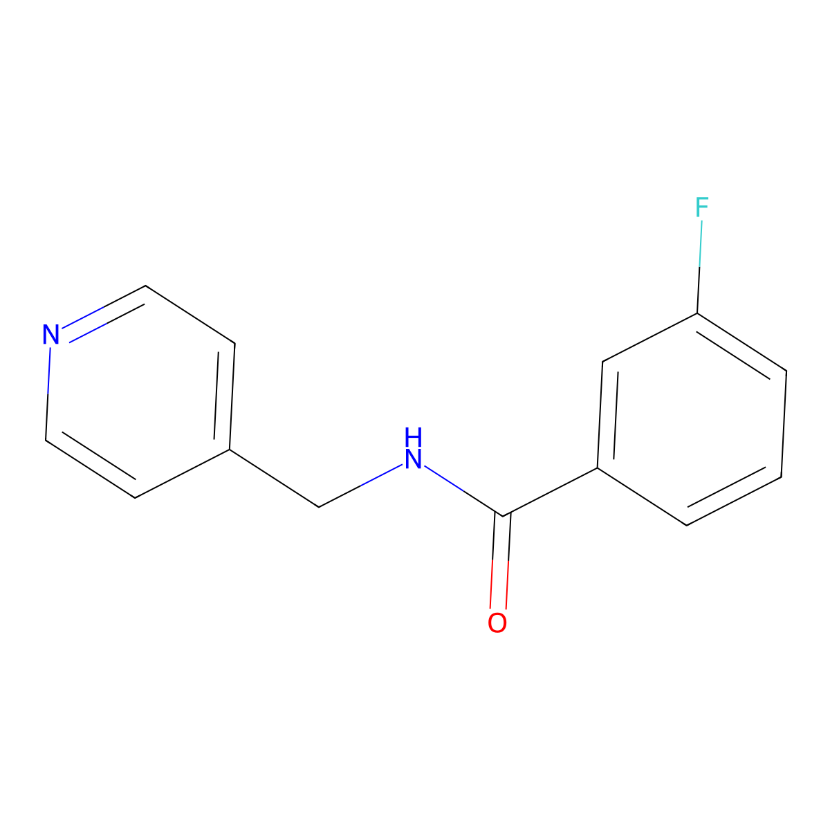 3-fluoro-N-(pyridin-4-ylmethyl)benzamide molecular structure, CAS 314055-69-1