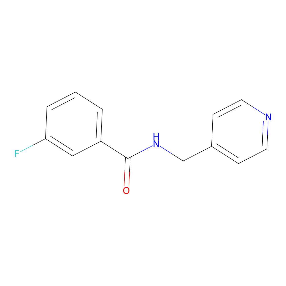 3-fluoro-N-(pyridin-4-ylmethyl)benzamide molecular structure, CAS 314055-69-1