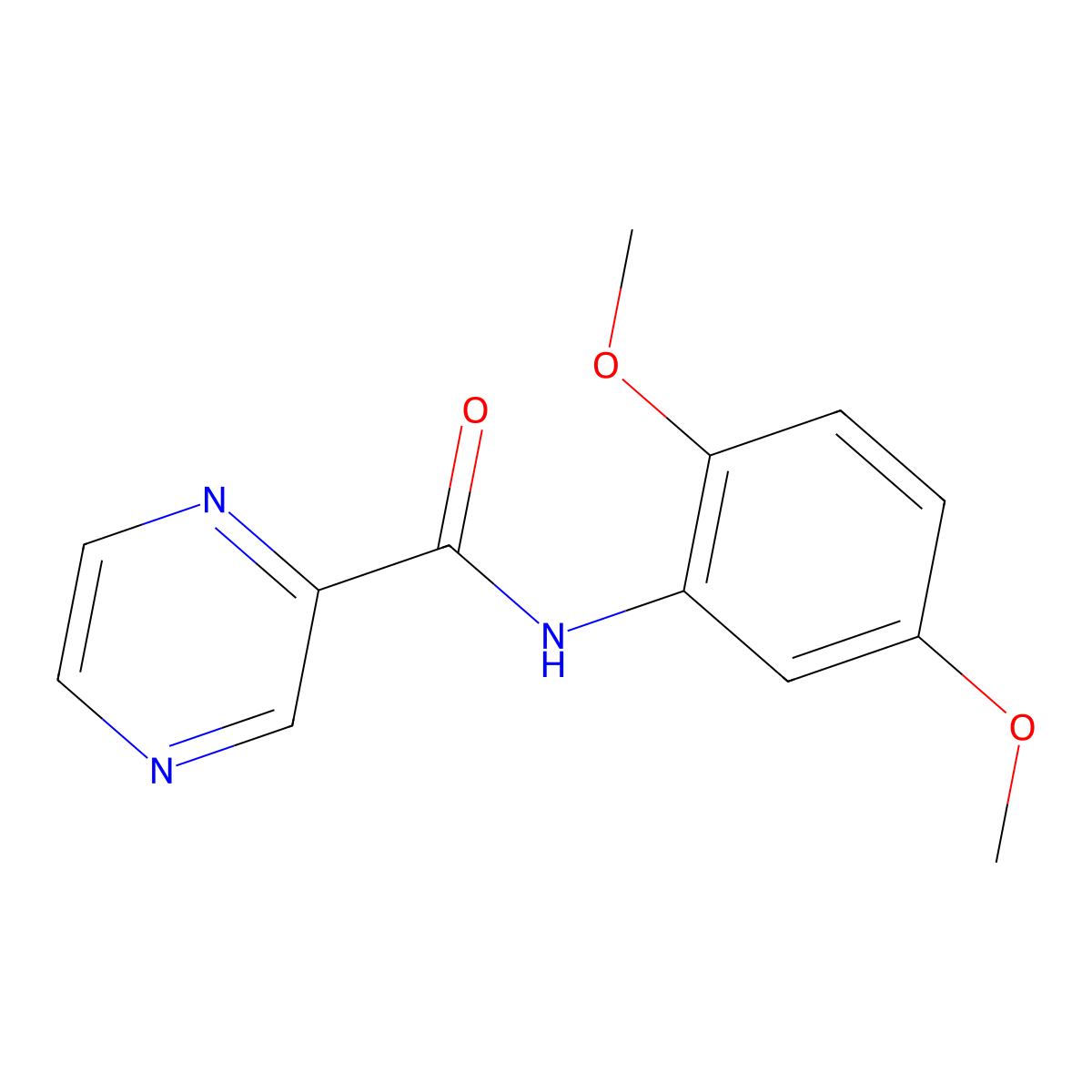N-(2,5-dimethoxyphenyl)pyrazine-2-carboxamide molecular structure, CAS 314055-72-6