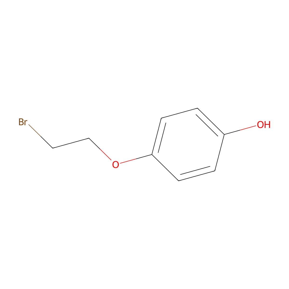 4-(2-Bromoethoxy)phenol molecular structure, CAS 31406-95-8