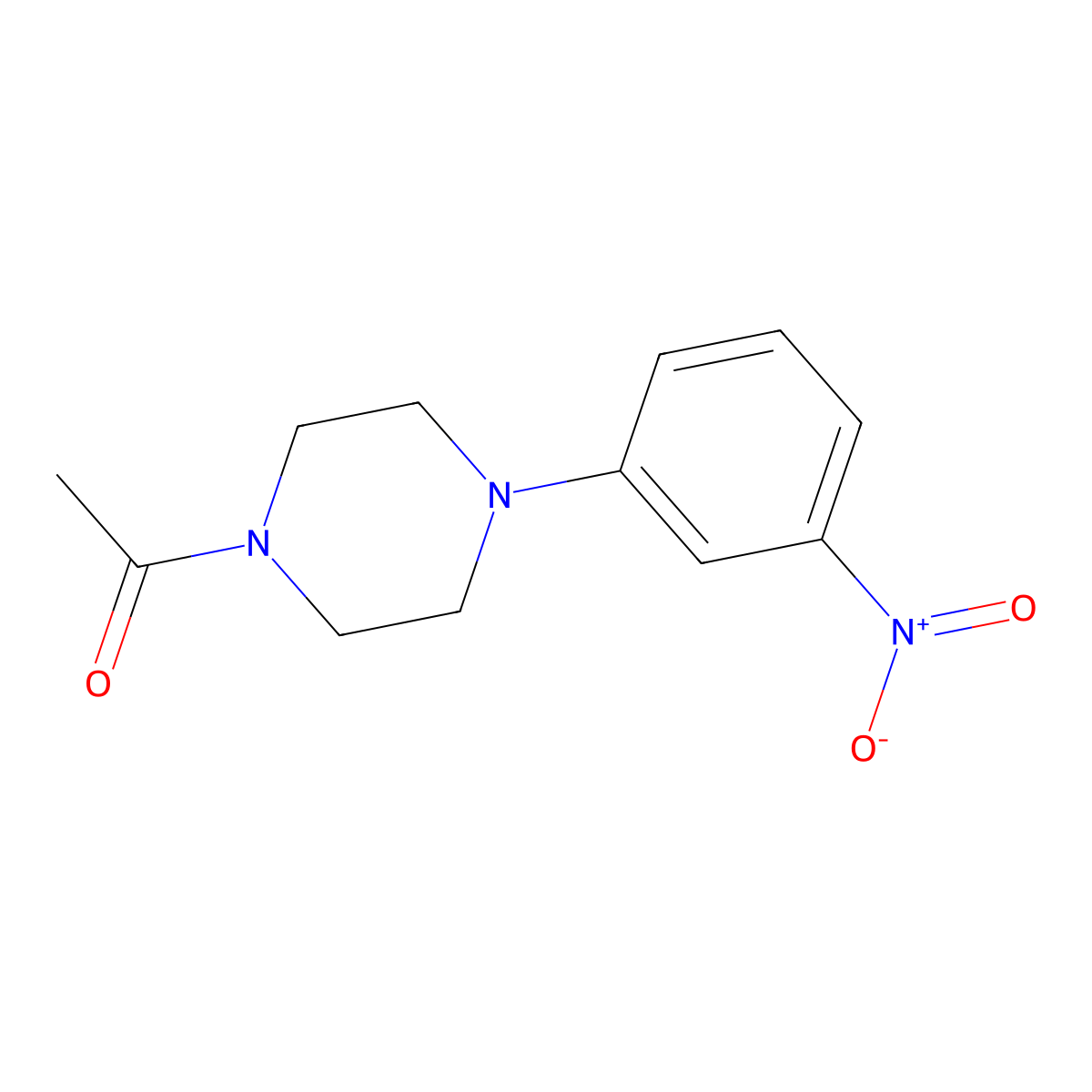 1-[4-(3-Nitrophenyl)piperazin-1-yl]ethan-1-one molecular structure, CAS 314061-17-1