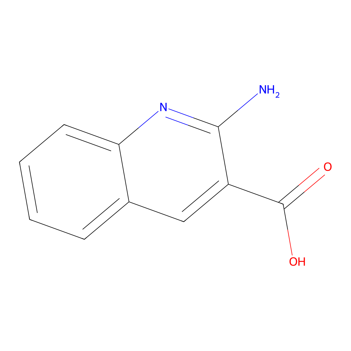 2-Aminoquinoline-3-carboxylic acid molecular structure, CAS 31407-29-1