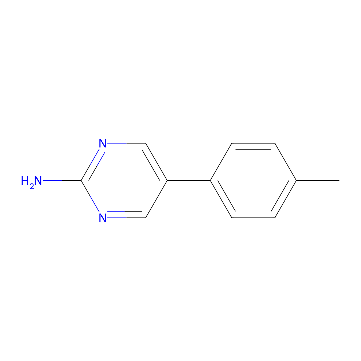 5-(4-Methylphenyl)pyrimidin-2-amine molecular structure, CAS 31408-17-0