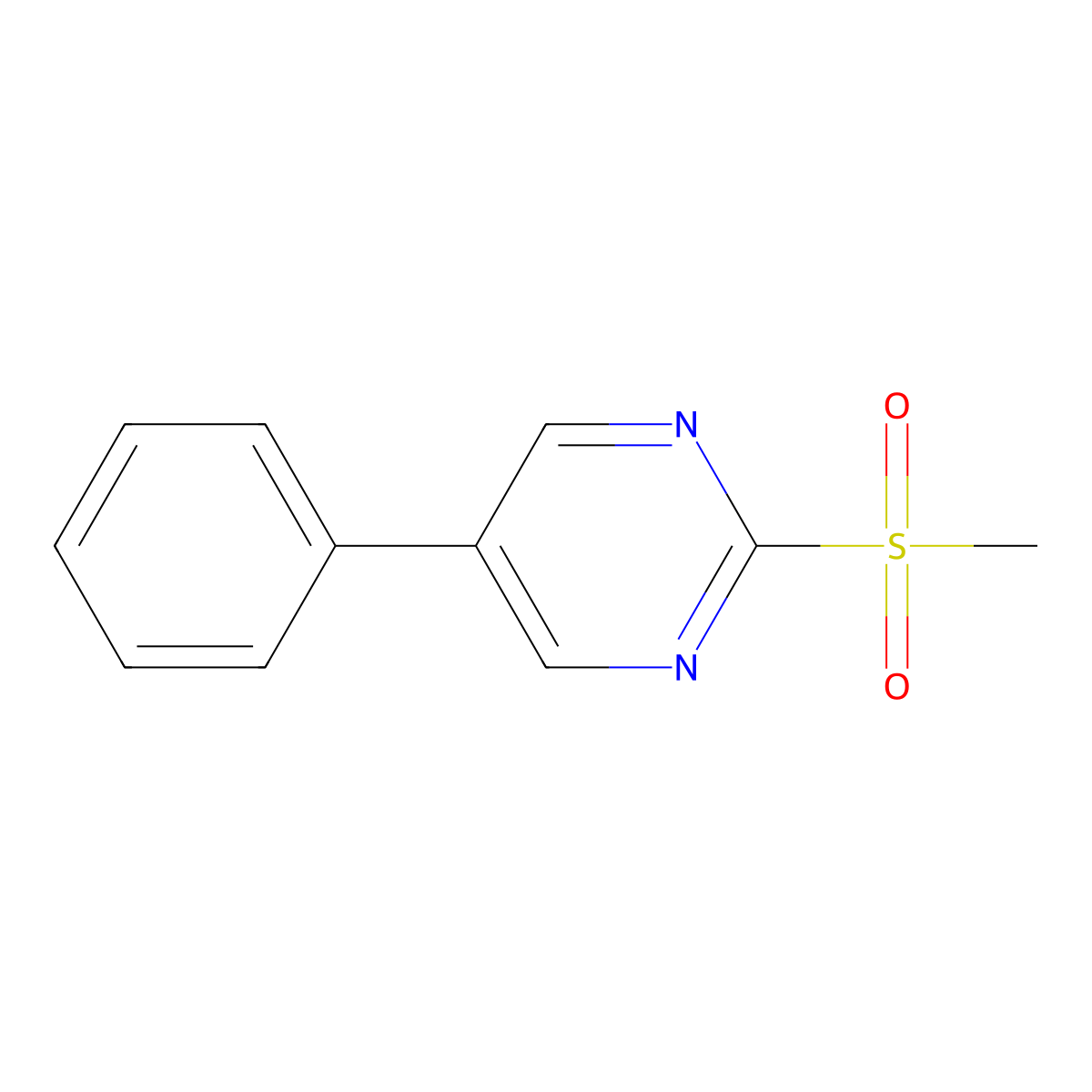 2-Methylsulfonyl-5-phenylpyrimidine molecular structure, CAS 31408-21-6