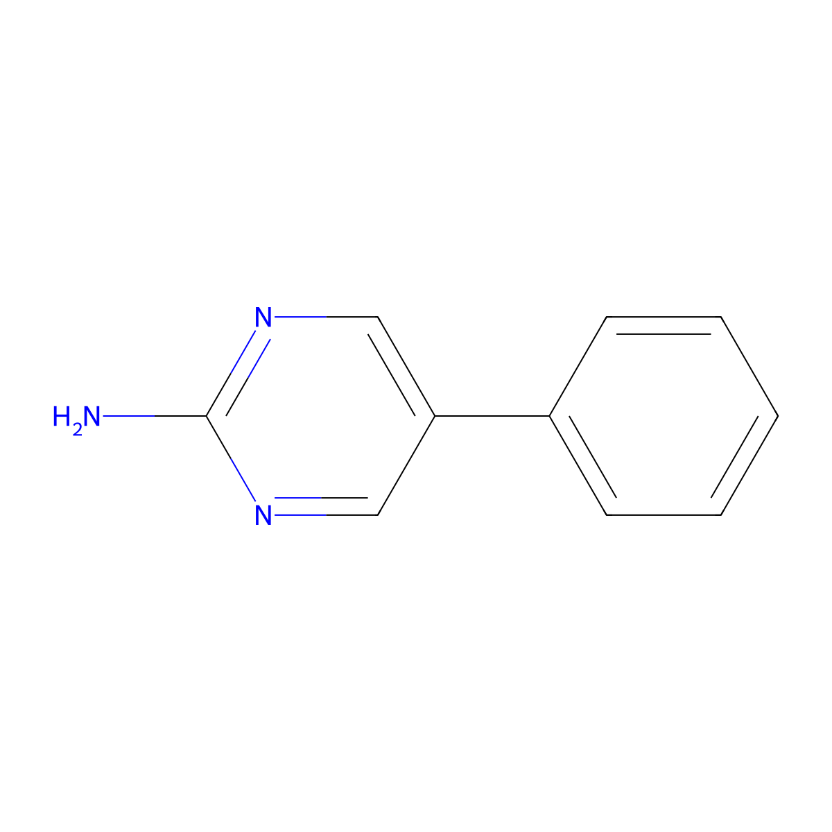 5-Phenylpyrimidin-2-amine molecular structure, CAS 31408-23-8