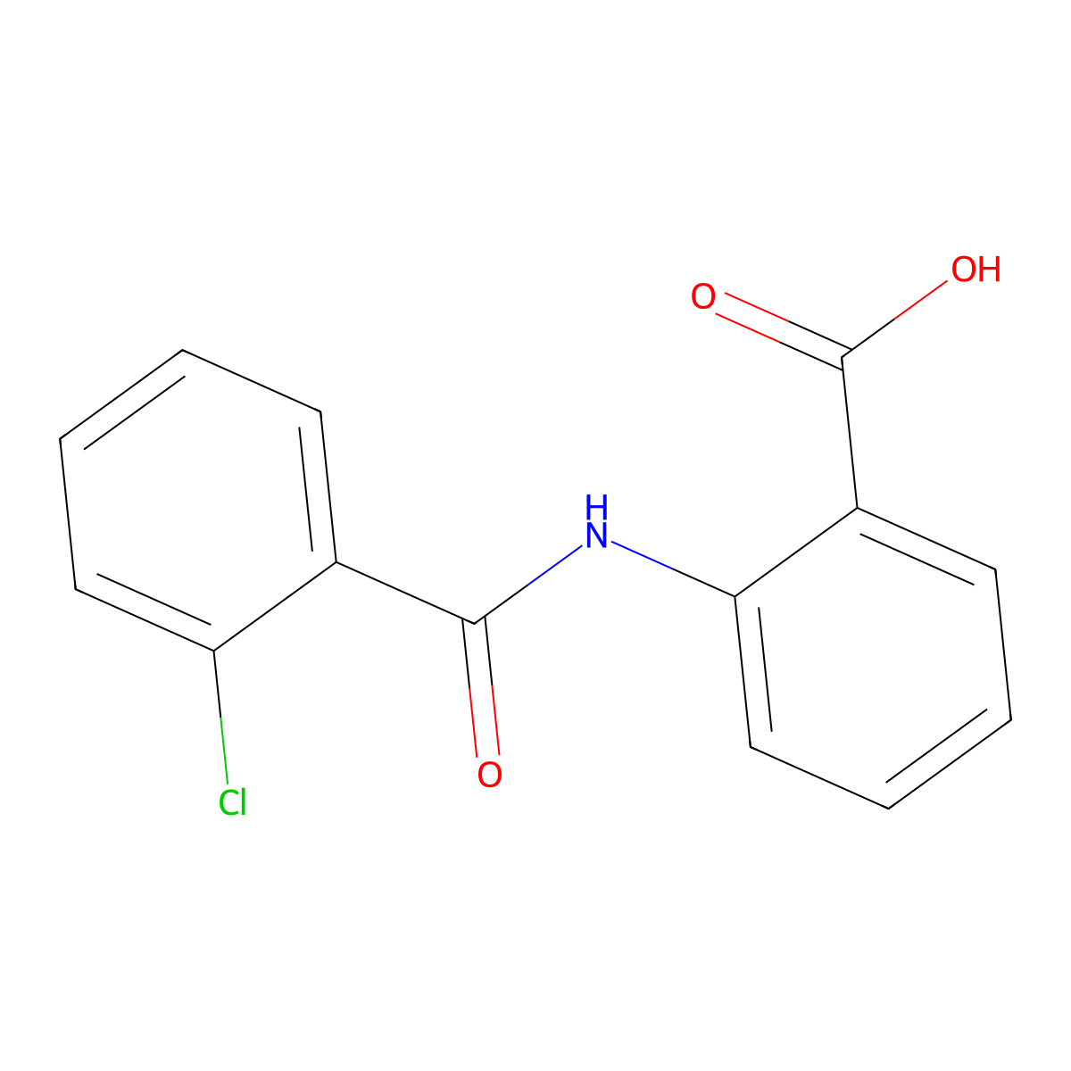 2-[(2-Chlorobenzoyl)amino]benzoic acid molecular structure, CAS 31408-56-7