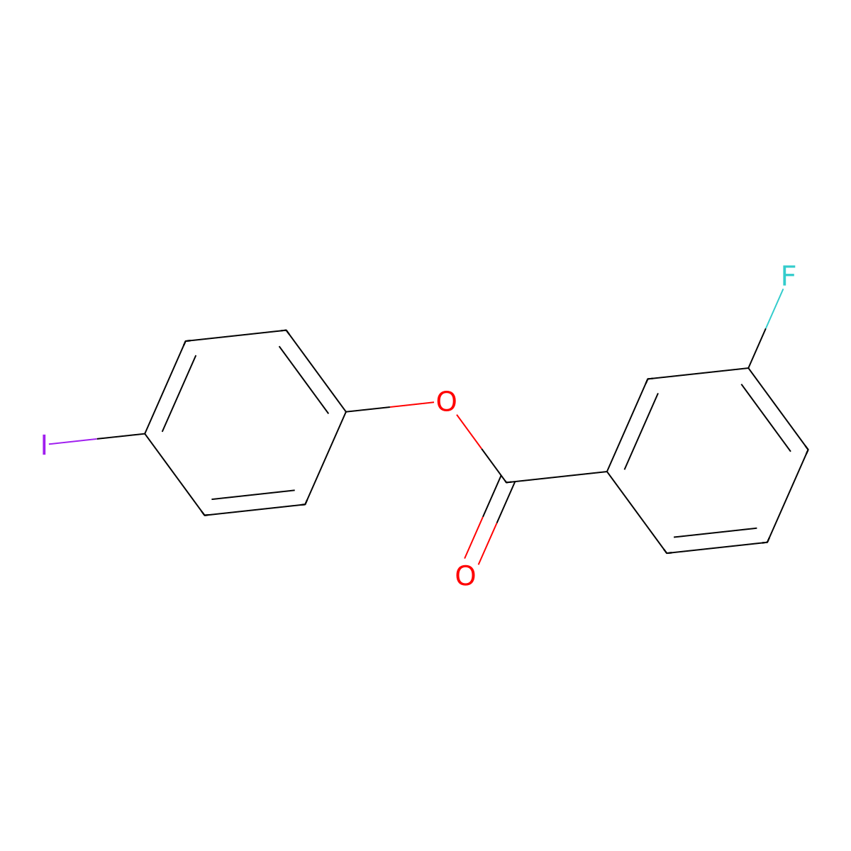 4-Iodophenyl 3-fluorobenzoate molecular structure, CAS 314080-12-1
