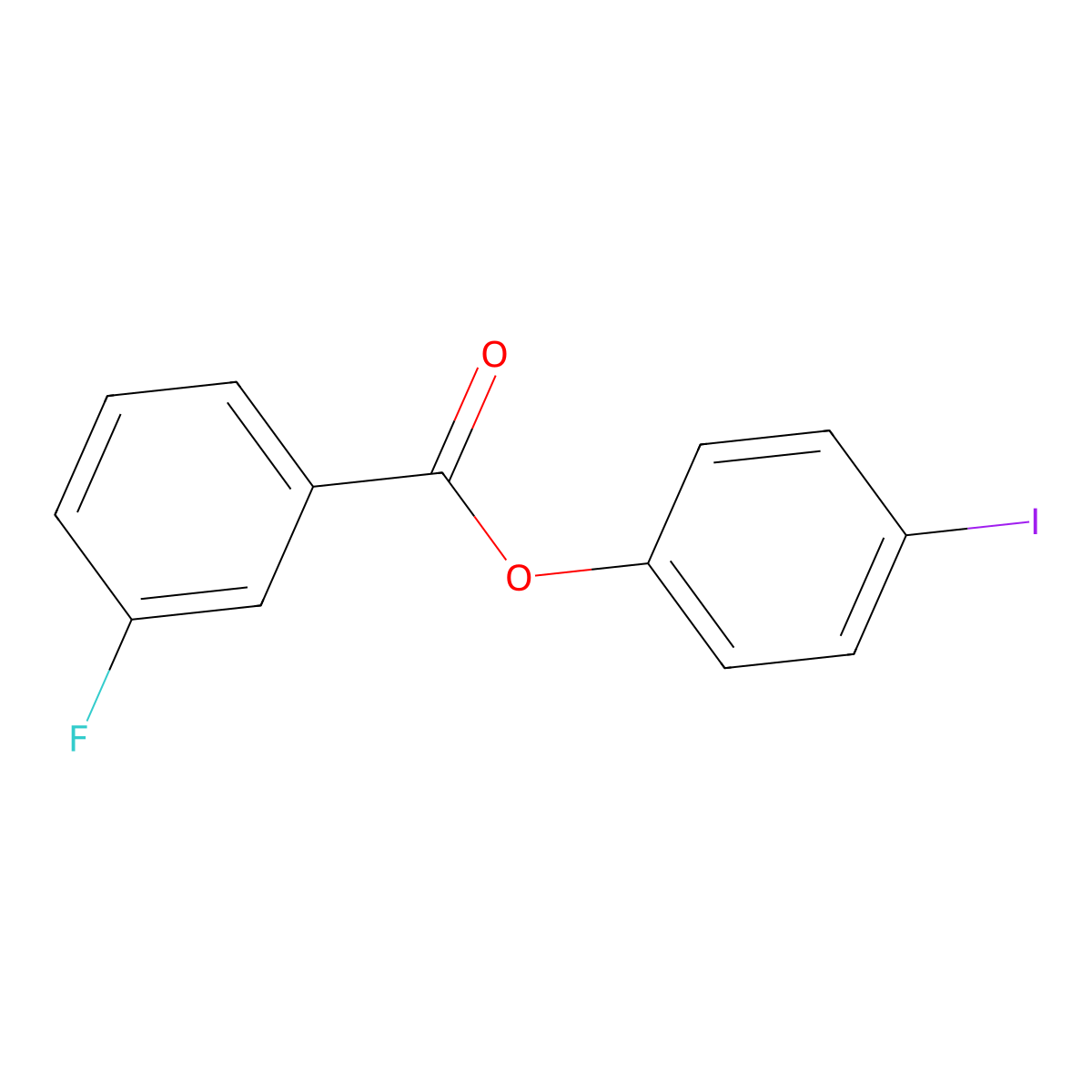 4-Iodophenyl 3-fluorobenzoate molecular structure, CAS 314080-12-1