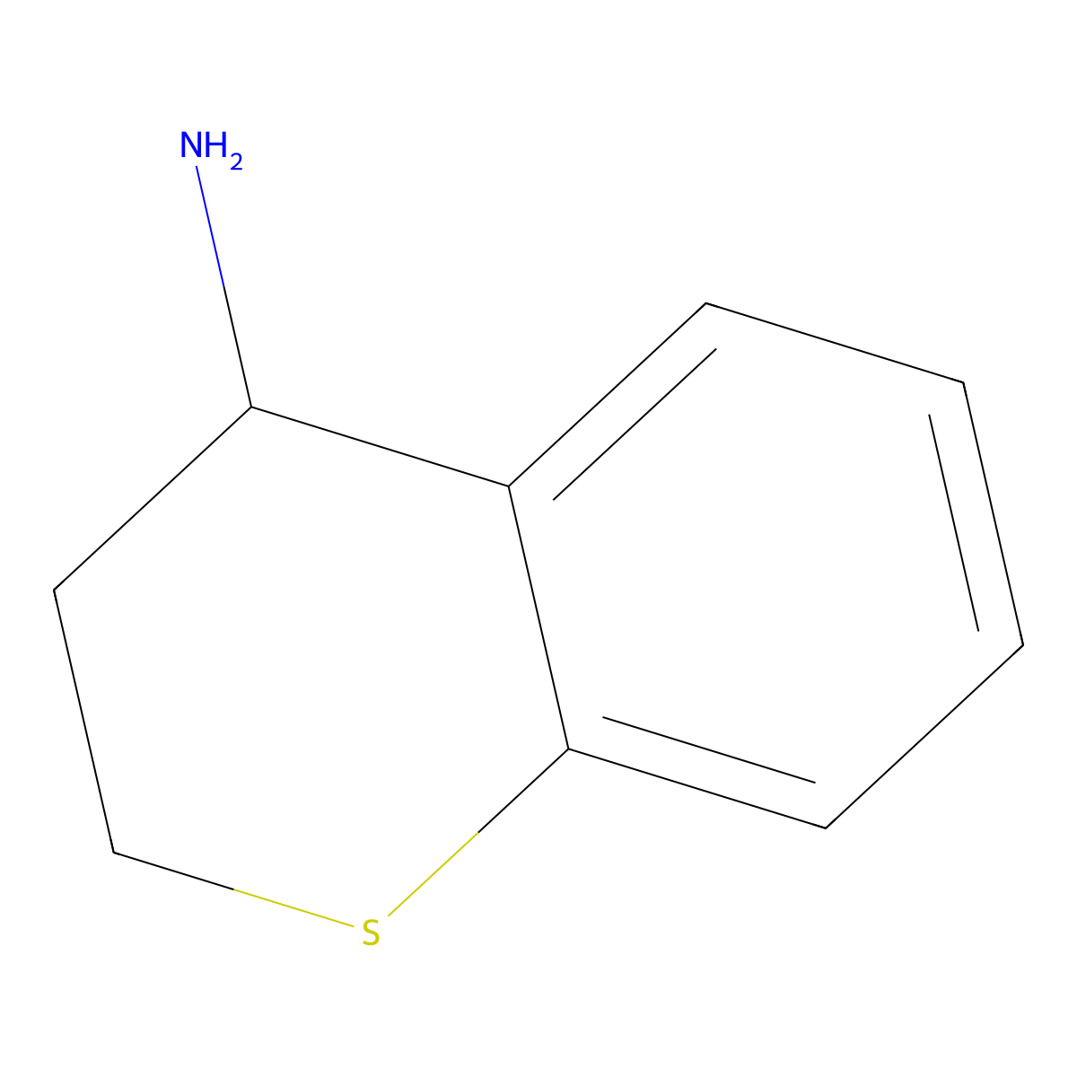 (4S)-3,4-dihydro-2H-1-benzothiopyran-4-amine molecular structure, CAS 314081-28-2
