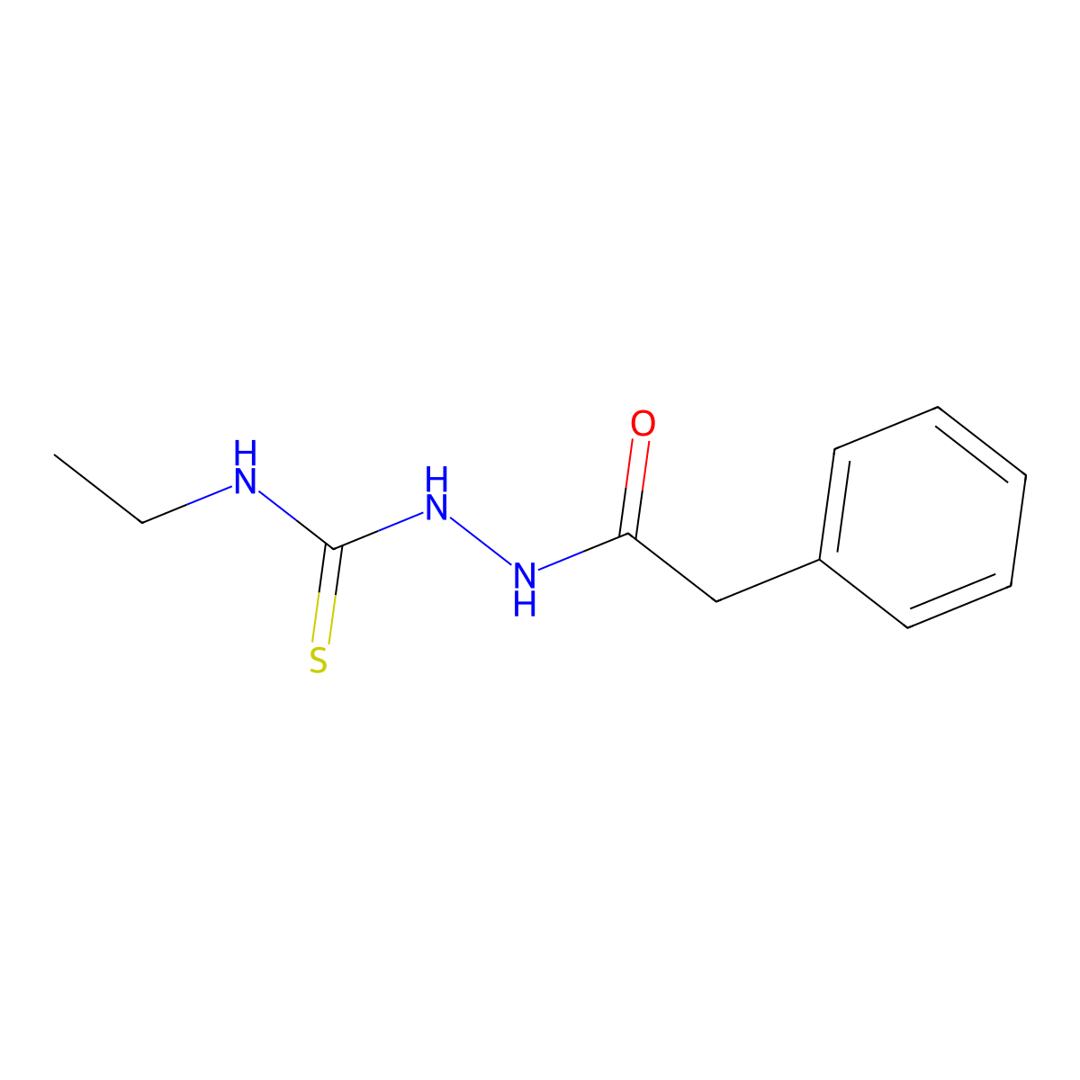1-Ethyl-3-[(2-phenylacetyl)amino]thiourea molecular structure, CAS 31409-13-9