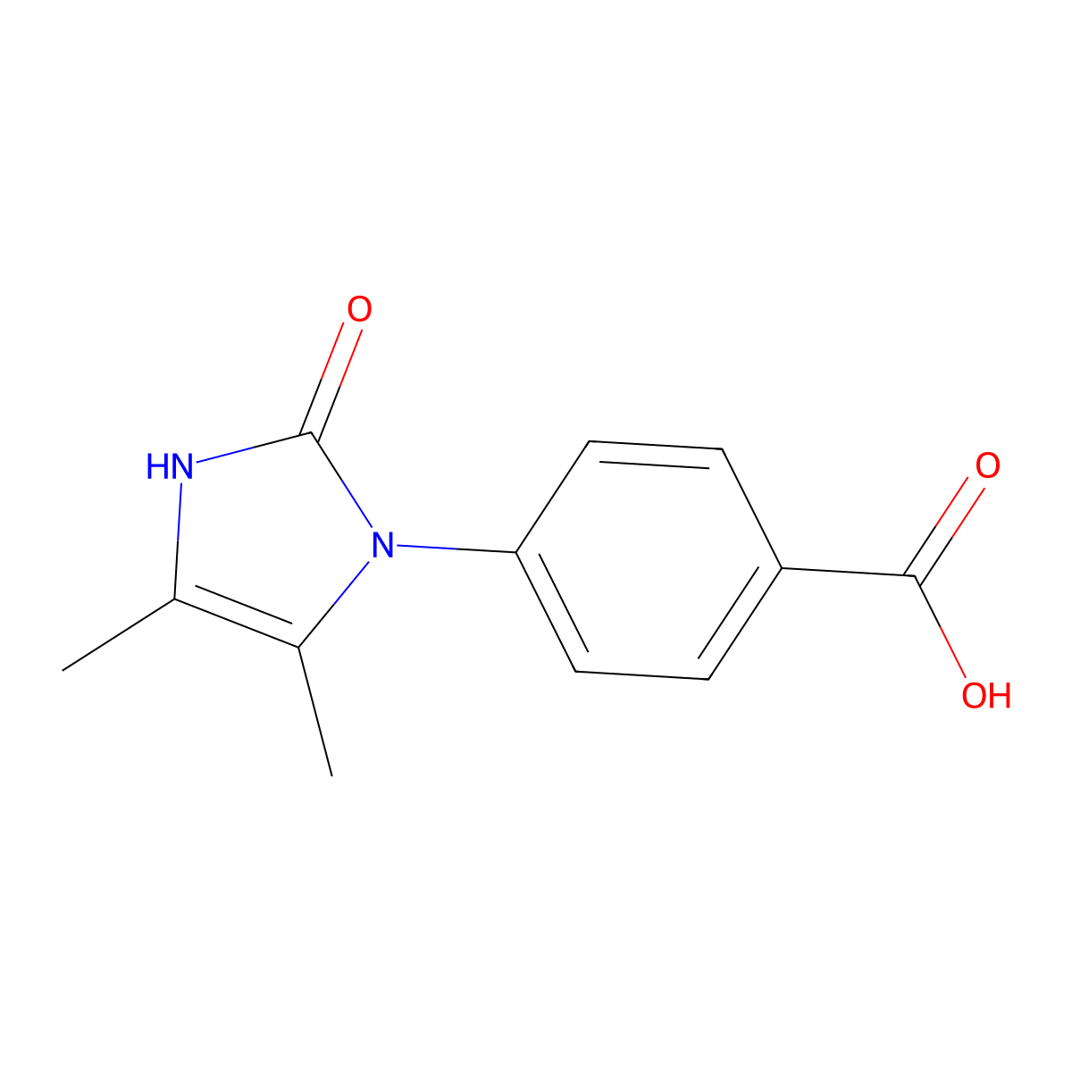 4-(4,5-Dimethyl-2-oxo-2,3-dihydro-1H-imidazol-1-yl)benzoic acid molecular structure, CAS 31409-39-9