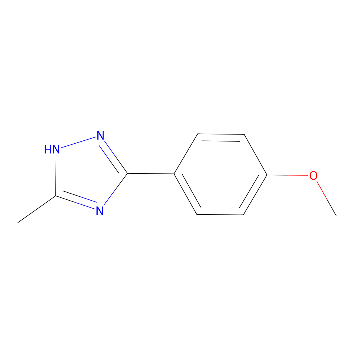 5-(4-Methoxyphenyl)-3-methyl-1H-1,2,4-triazole molecular structure, CAS 31409-49-1